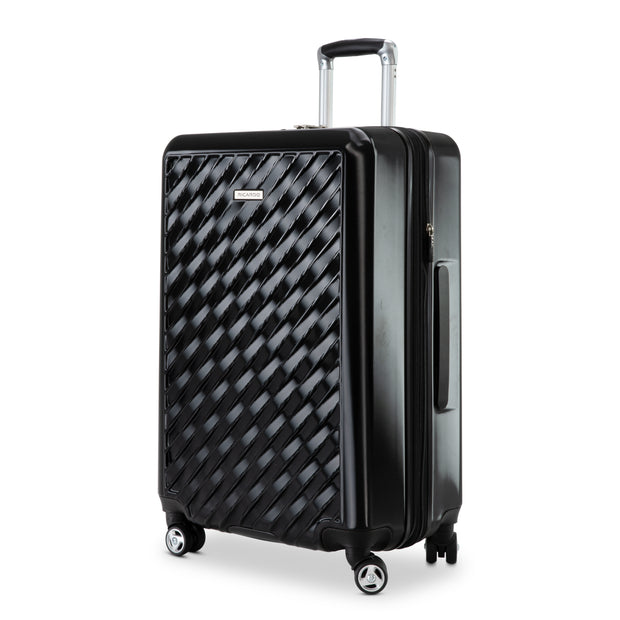 variant:43709082534080 RBH Melrose Hardside Medium Checked Spinner Luggage Black