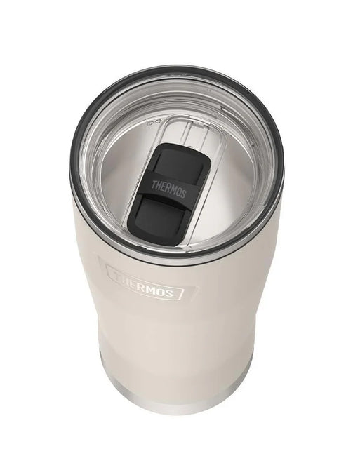 variant:46488538611904 Thermos 24oz Icon Stainless Steel Cold Cup w/ Slide Lock Sandstone