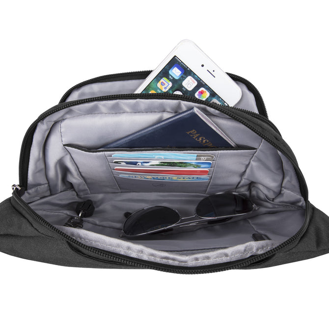 variant:42999675027648 Travelon - Anti-Theft Metro Waist Pack - Black