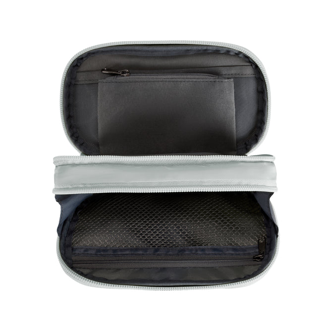 variant:46348684099776 Travelon 2-in-1 Jewelry & Tech Organizer Platinum