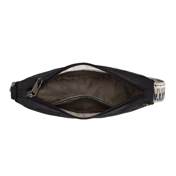variant:46319877980352 Travelon Boho Anti-Theft Crescent Crossbody Black