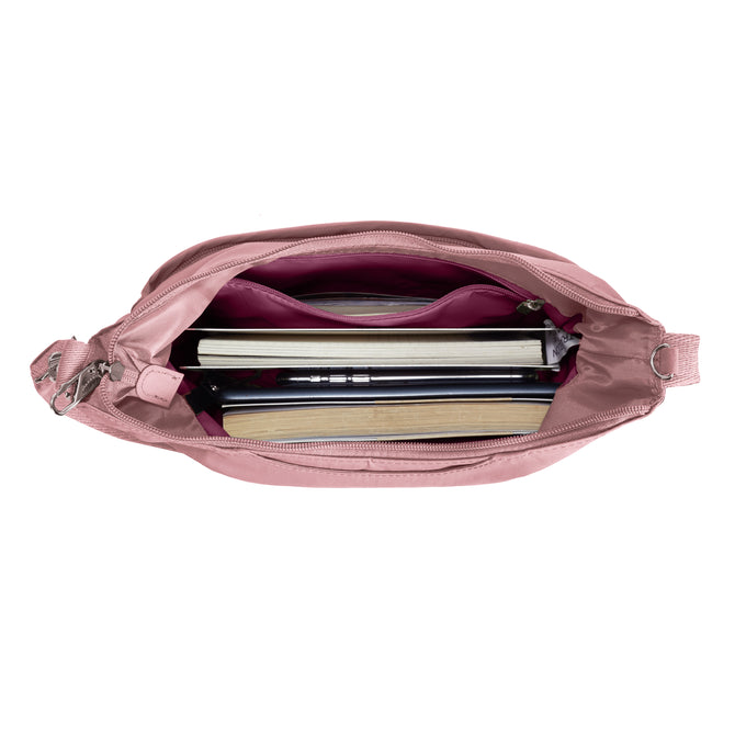 variant:46209861222592 Travelon Roam Anti-Theft Medium Crossbody Desert Pink
