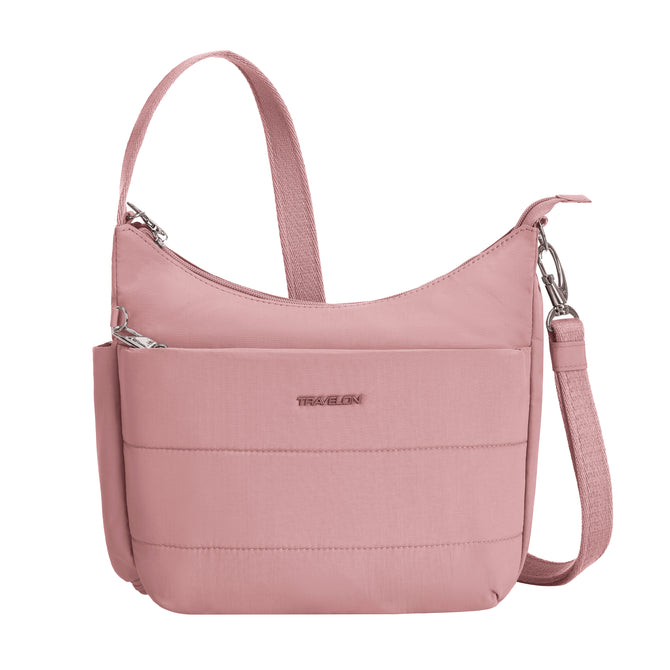 variant:46209861222592 Travelon Roam Anti-Theft Medium Crossbody Desert Pink