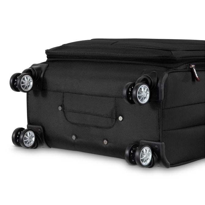 variant:43717457182912 RBH Hermosa Softside Large Checked Spinner Luggage Black