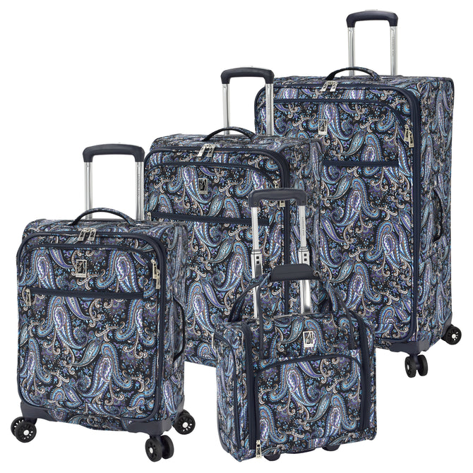 variant:46795398283456 London Fog Mayfair Softside Carry-On Luggage Navy And White Paisley