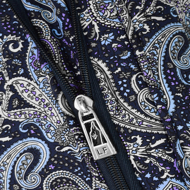 variant:46795398283456 London Fog Mayfair Softside Carry-On Luggage Navy And White Paisley
