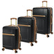 variant:46795558781120 London Fog Westbury Hardside Medium Check Luggage Black & Sand