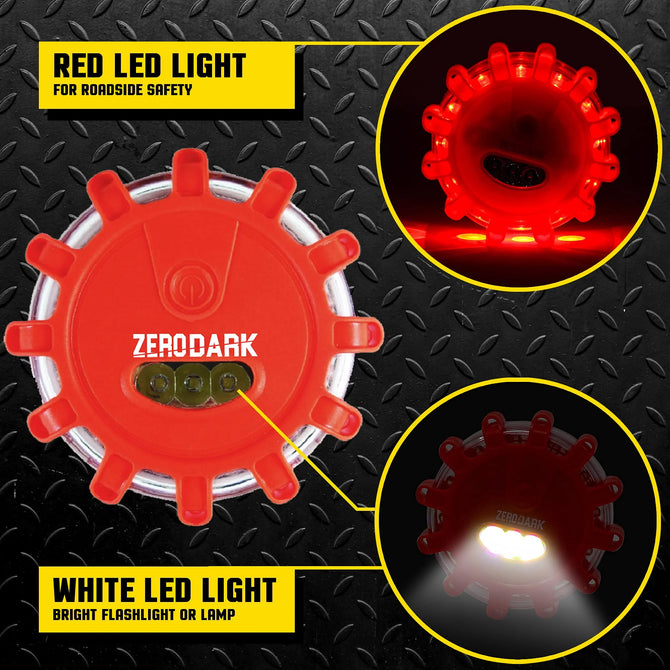 LED Roadside Flare Safety Puck