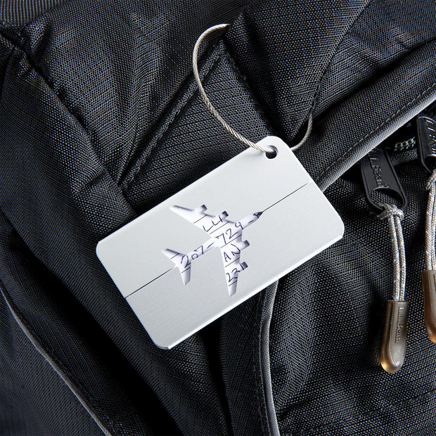 Smooth Trip Aluminum Luggage Tags - 2 Pack - Silver