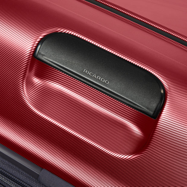 variant:47588377395392 RBH Rodeo Drive 2.0 Hardside Large Checked Spinner Luggage Crimson