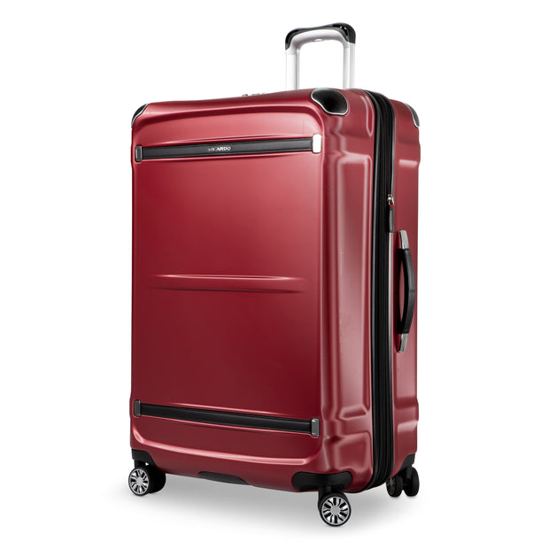 variant:47588377395392 RBH Rodeo Drive 2.0 Hardside Large Checked Spinner Luggage Crimson