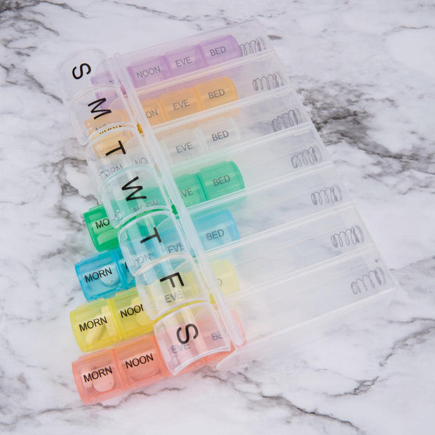 7 Day Pill Organizer With Carry Case