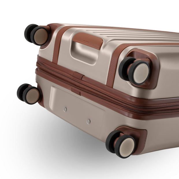 variant:47589350506688 RBH Montecito 2.0 Medium Checked Spinner Luggage Hunter Champagne