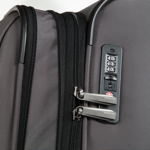 variant:47606537388224 Ricardo Beverly Hills Montecito 3.0 Softside Medium Check-In French Grey