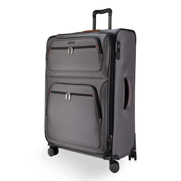 variant:47606538797248 Ricardo Beverly Hills Montecito 3.0 Softside Large Checked Luggage French Grey