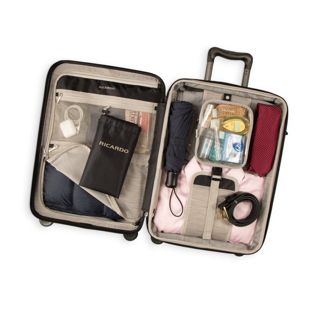 variant:47607568138432 Brentwood Hardside Expandable Carry-On Luggage Onyx
