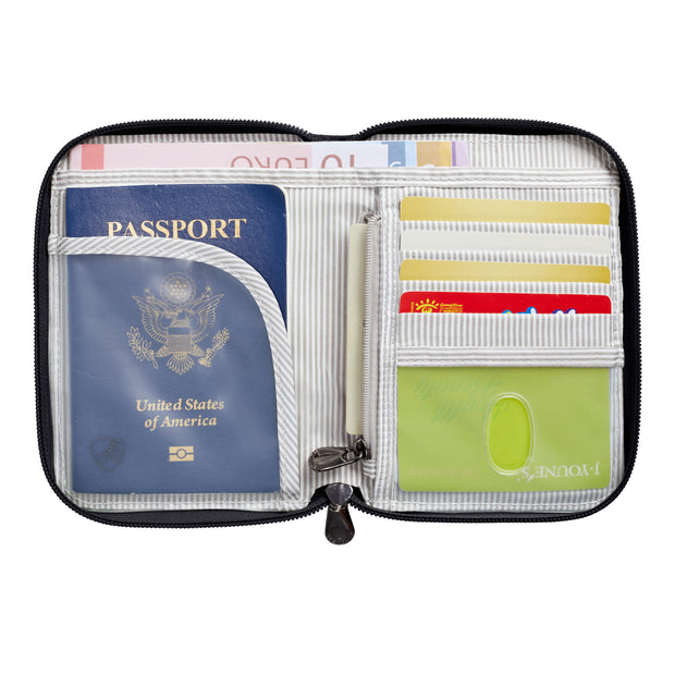 variant:48331163402432 Travelon RFID Blocking Passport Zip Wallet Black