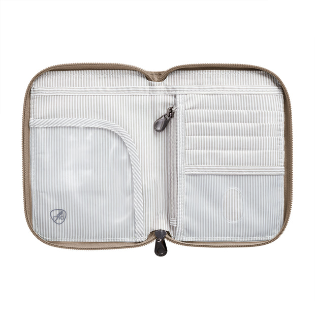 variant:48331183849664 Travelon RFID Blocking Passport Zip Wallet Sable