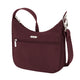 variant:43725653344448 Travelon Anti-Theft Essentials East/West Small Hobo Dark Bordeaux