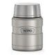variant:46533270962368 16 oz. Stainless Steel Food Jar w Folding Spoon Matte Stainless Steel 