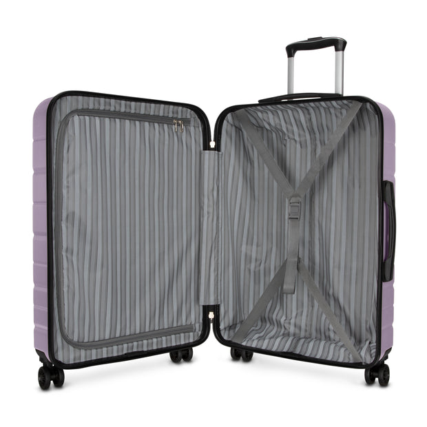 variant:43717504073920 Skyway Epic 2.0 Hardside Medium Checked Spinner Luggage Silver Lilac