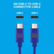 Dual USB-C Connector Cable (2M)