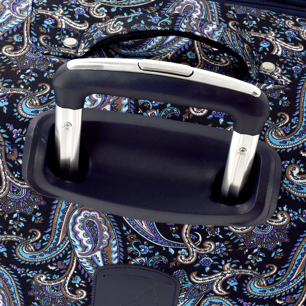 variant:46795398283456 London Fog Mayfair Softside Carry-On Luggage Navy And White Paisley