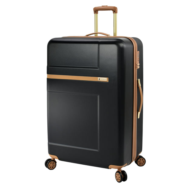 variant:46795571265728 Westbury Hardside Large Check Luggage London Fog Black & Sand