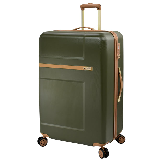 variant:46795571298496 Westbury Hardside Large Check Luggage London Fog  Olive & Sand