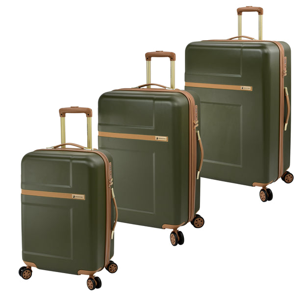 variant:46795571298496 Westbury Hardside Large Check Luggage London Fog  Olive & Sand