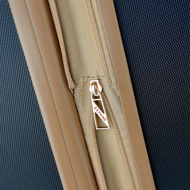 variant:46795571265728 Westbury Hardside Large Check Luggage London Fog Black & Sand