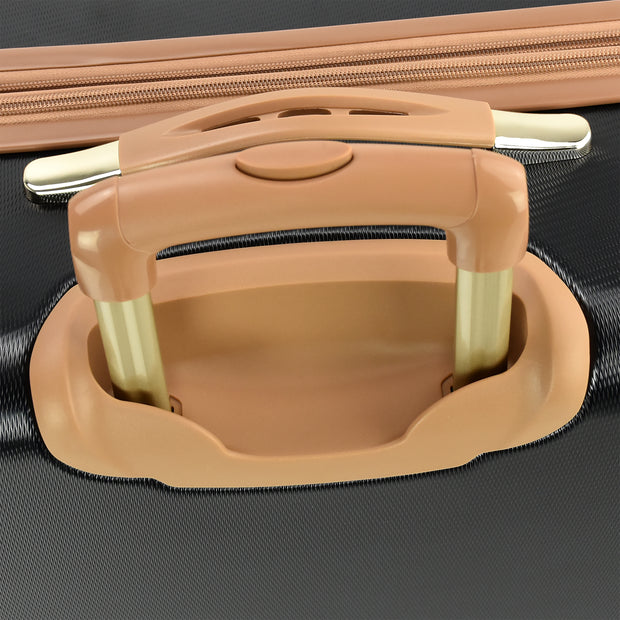 variant:46795571265728 Westbury Hardside Large Check Luggage London Fog Black & Sand