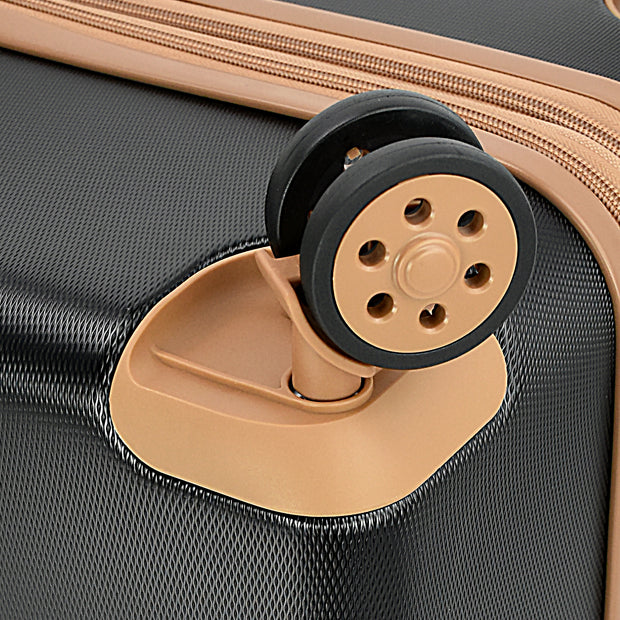 variant:46795404738752 London Fog Westbury Hardside Carry On Luggage Black & Sand