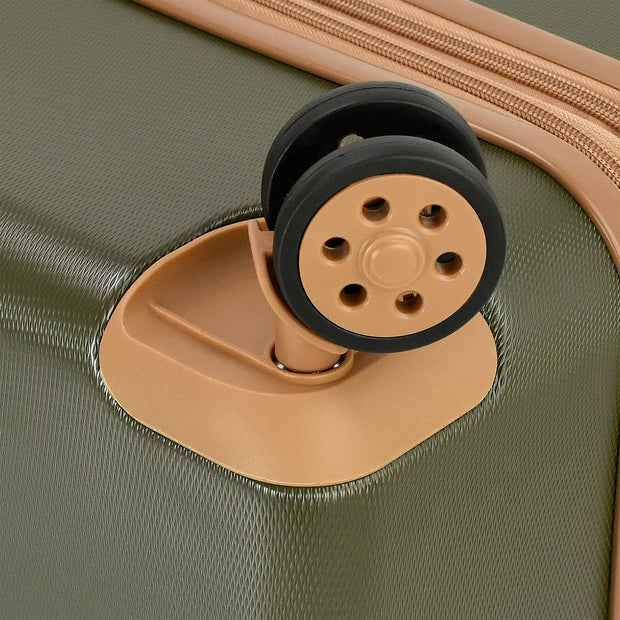 variant:46795558813888 London Fog Westbury Hardside Medium Check Luggage Olive & Sand