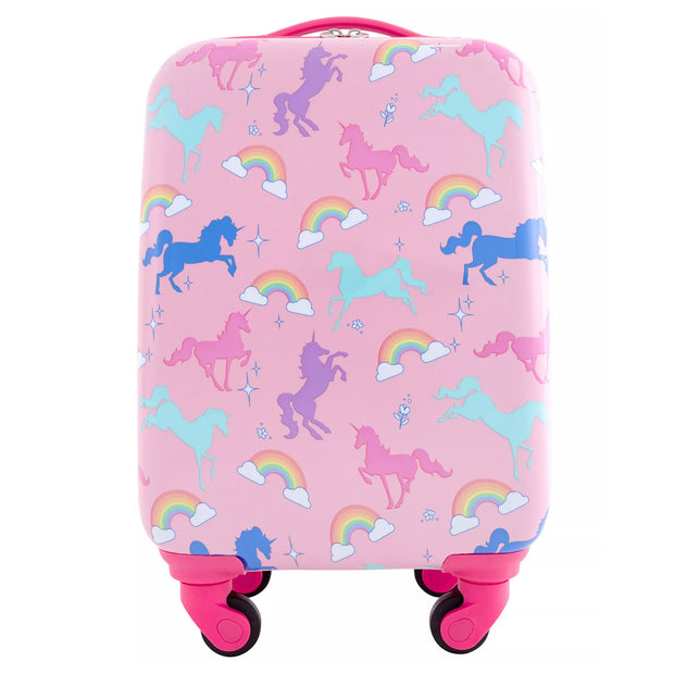 variant:48907148722368 Kid's Hard Side Carry-On Spinner 5 Piece Luggage Set - Unicorn