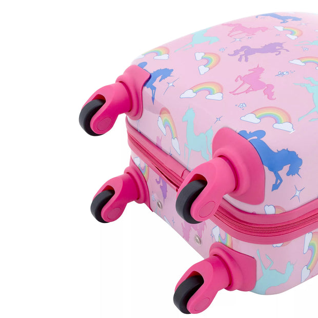 variant:48907148722368 Kid's Hard Side Carry-On Spinner 5 Piece Luggage Set - Unicorn