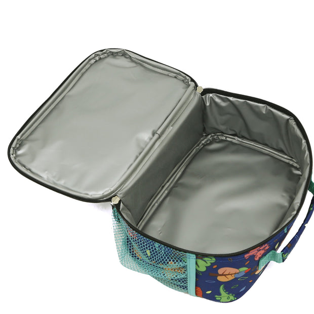 variant:48907135877312 Kid's Hard Side Carry-On Spinner 5 Piece Luggage Set - Dinosaur