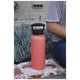 variant:42518400991424 Fifty/Fifty 34oz Insulated Bottle with Wide Mouth 3-Finger Lid - Coral