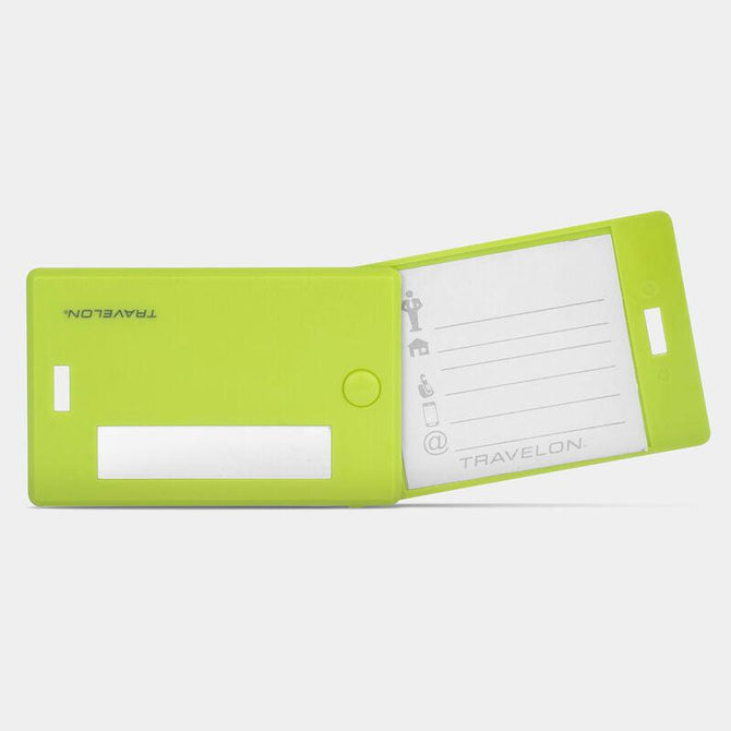 variant:025732029518 Travelon Set of 2 Luggage Tags - Lime